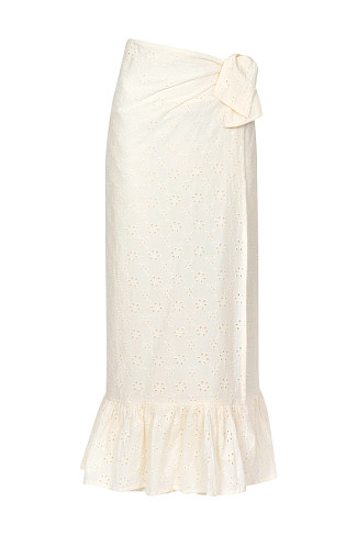 IVORY Eyelet Sarong
