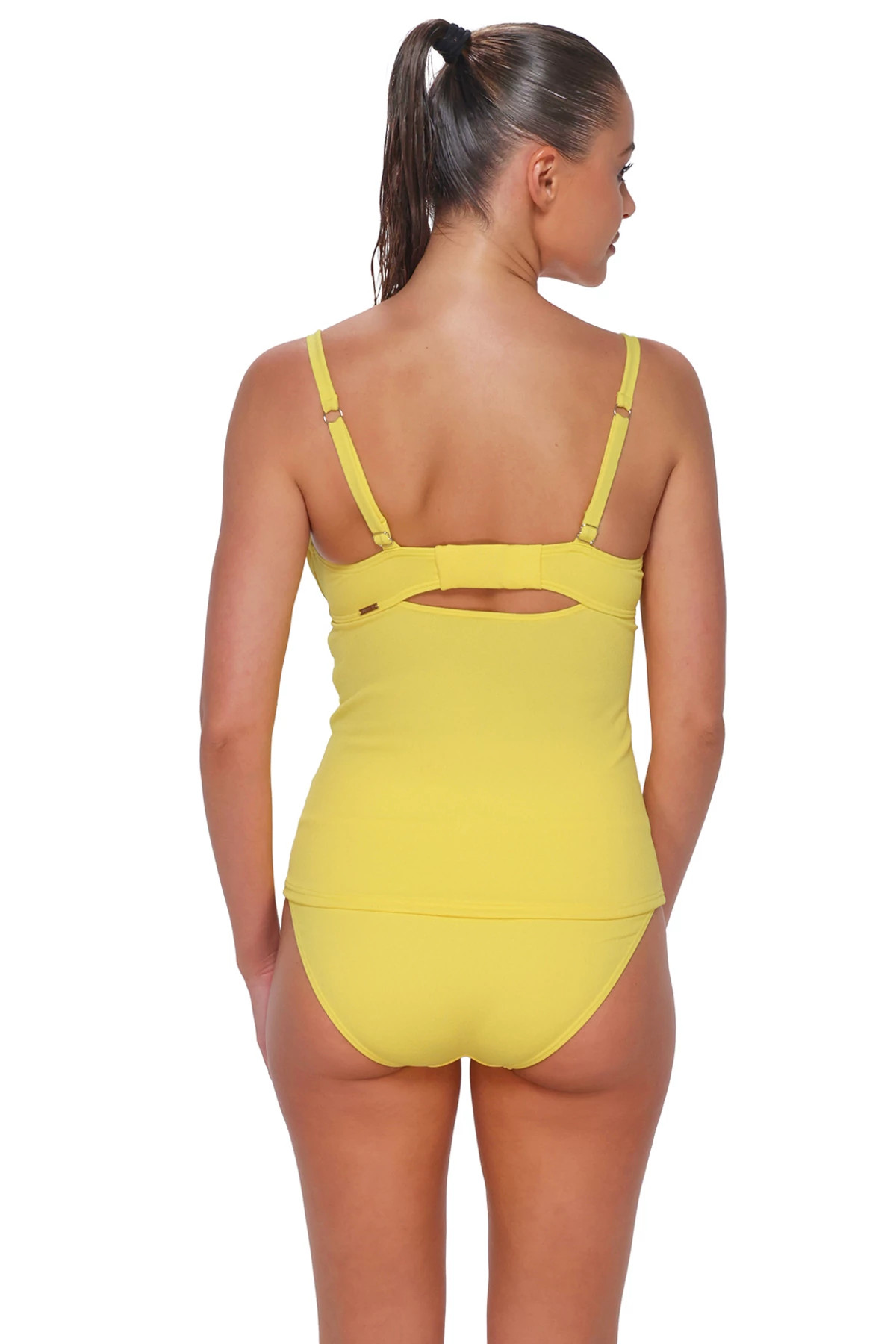 PINEAPPLE CREPE Serena Underwire Tankini Top (E-H Cup) image number 3