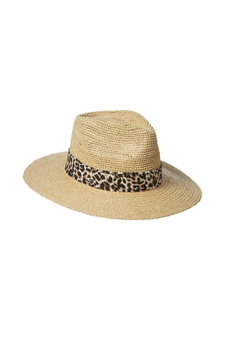 NATURAL Leopard Panama Hat