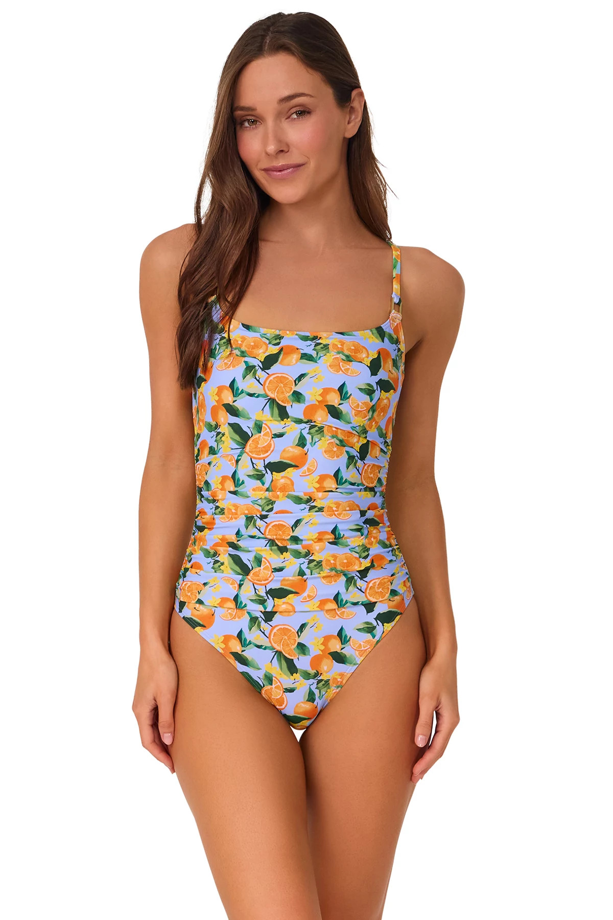 CLEMENTINE Pamela Shirred One Piece Swimsuit image number 1