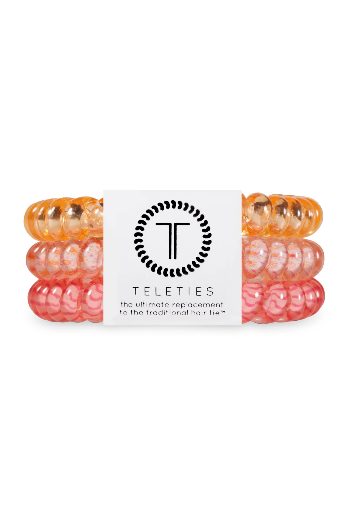 ORANGE Sunny Days Ahead 3-Pack Hair Ties image number 1