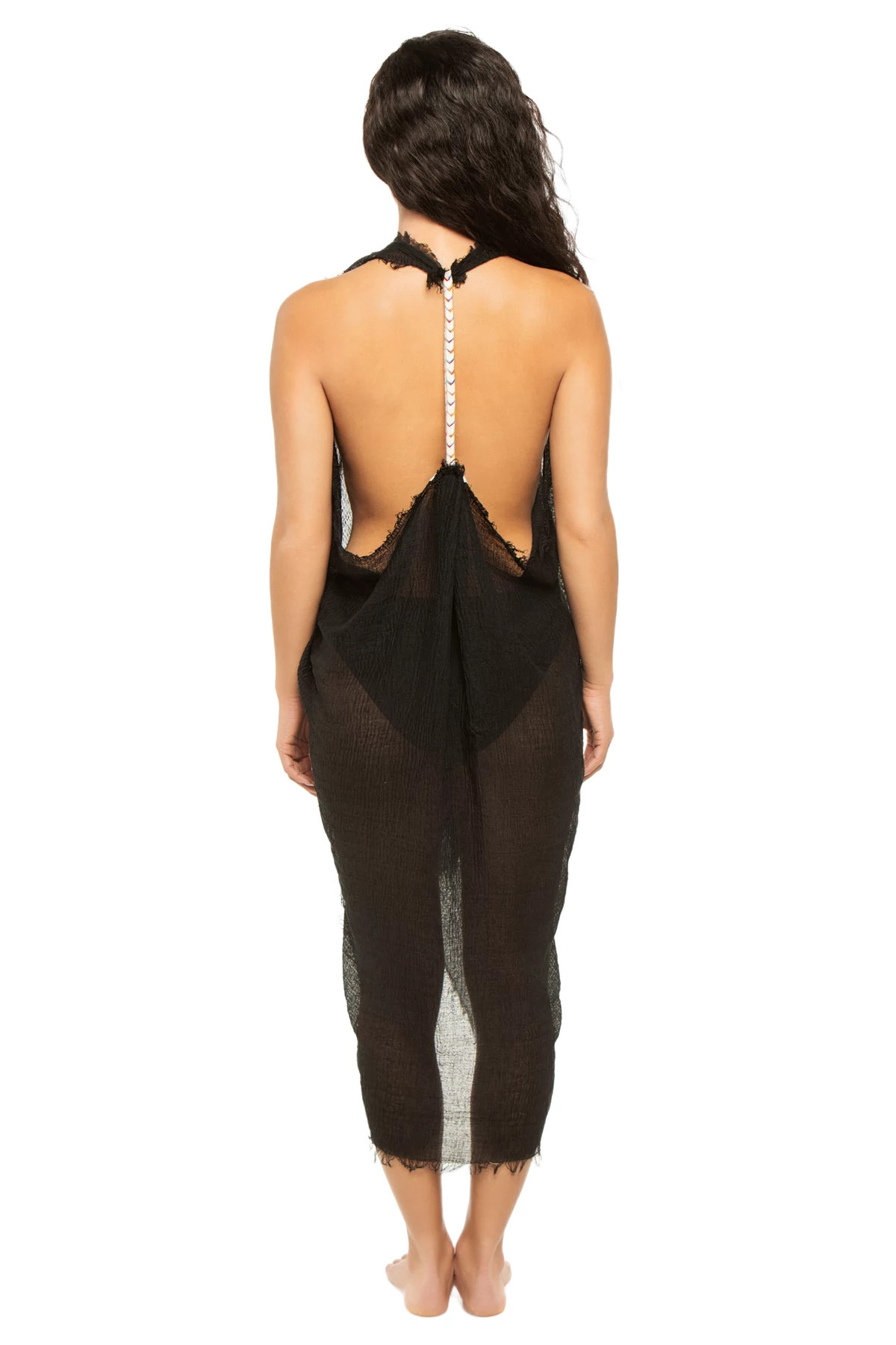 BLACK Rope Vest Kimono image number 2