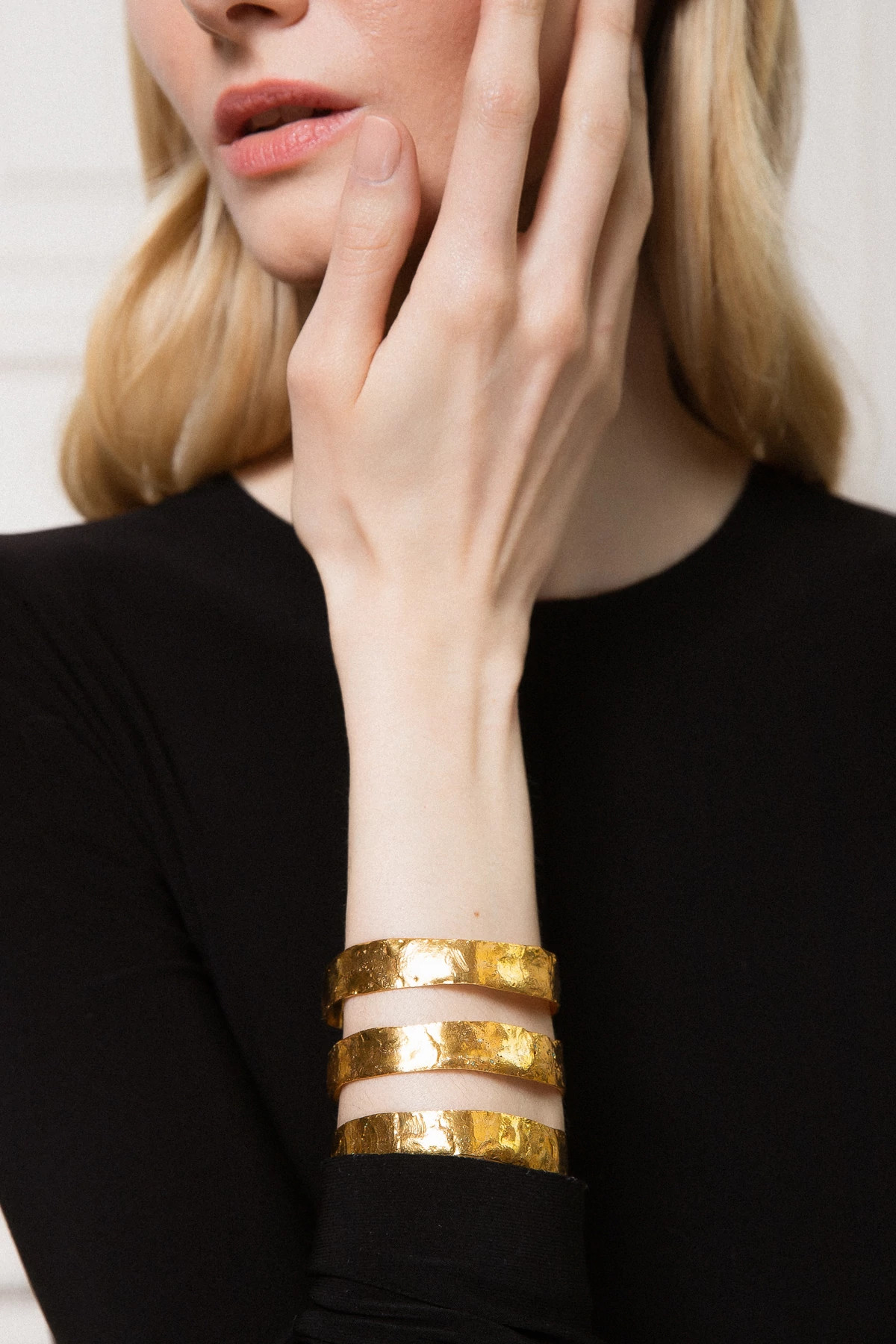 GOLD Bianca Gold Cuff Bracelet image number 2
