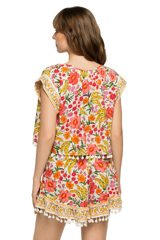 BANANA FLOWERS OFF-WHITE Banana Flowers Cropped Blouse