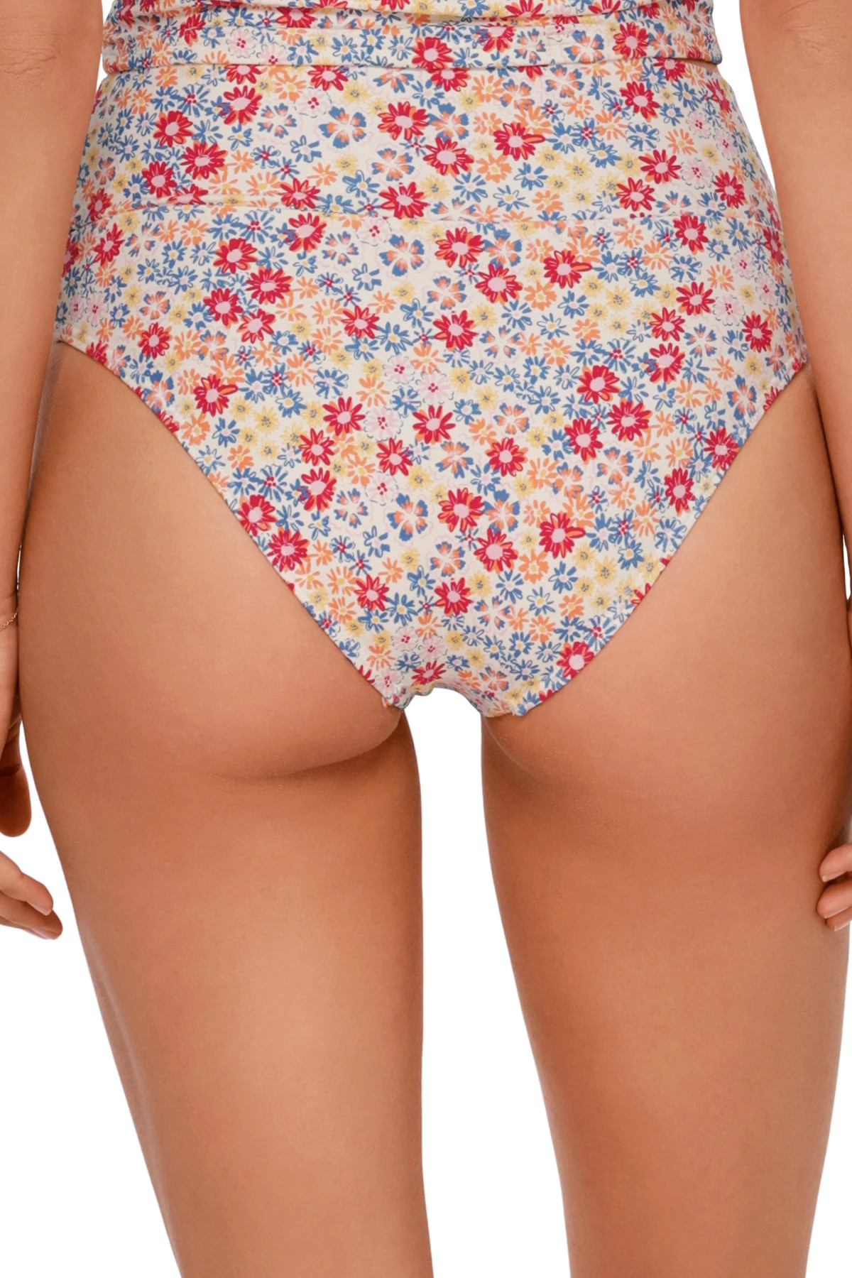 PRAIRIE PETALS Laura Fold High Waist Bikini Bottom image number 4