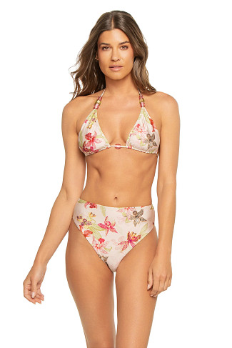 ROSE Orchid Print Triangle Bikini Top