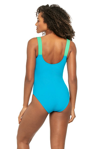 TURQUOISE/SEAGREEN Mira One Piece Swimsuit
