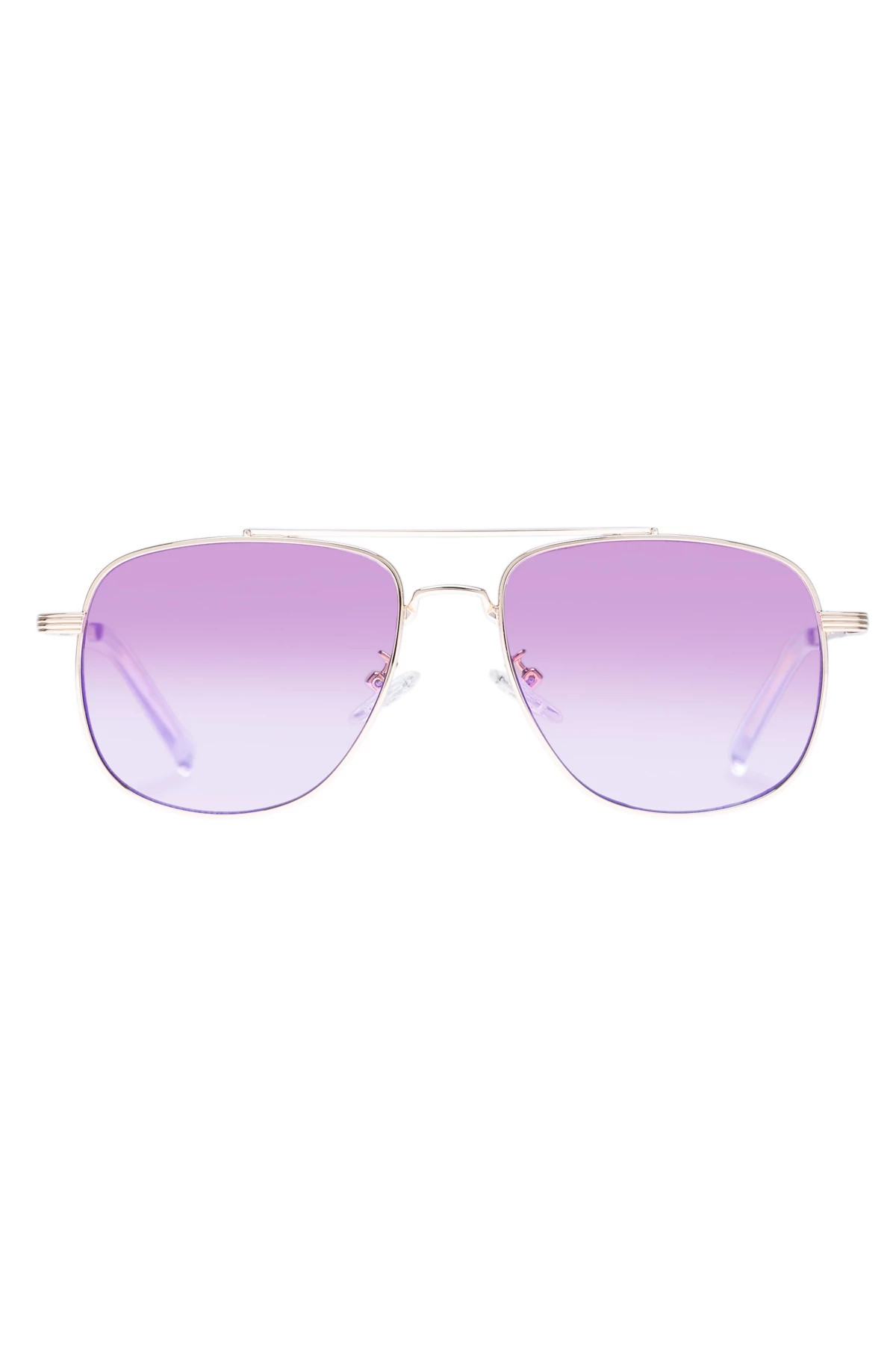 BRIGHT GOLD The Charmer Aviator Sunglasses image number 2