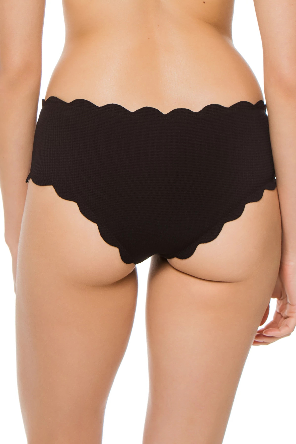 BLACK/INDIGO Spring Scallop Hipster Bikini Bottom image number 3