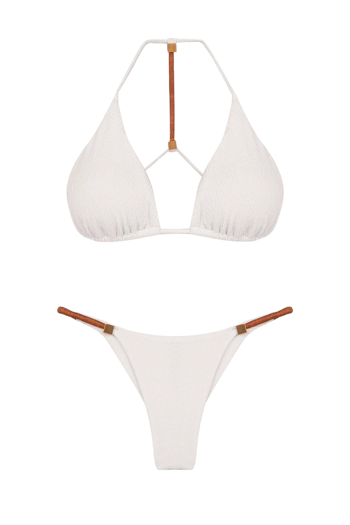 FIRENZE WHITE Aika Triangle Bikini Top image number 3