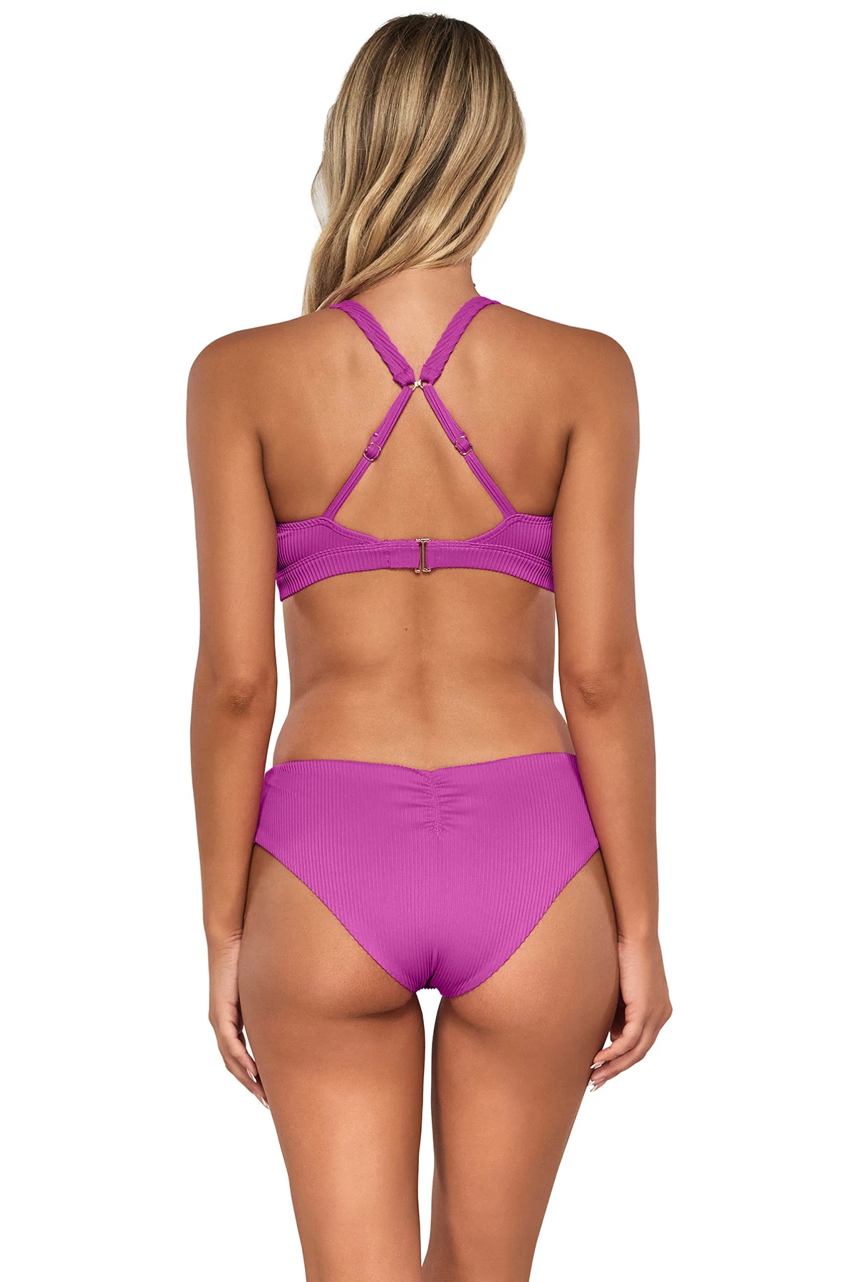 ORCHID RIO RIB Paige Bralette Bikini Top image number 2