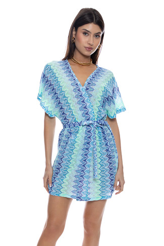 MULTI BLUE Seven Seas Mini Cover Dress 