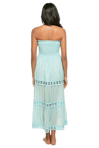 BRIGHT BLUE Strapless Midi Dress