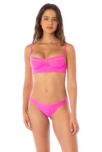 POPPY PINK Shore Reversible Underwire Bikini Top