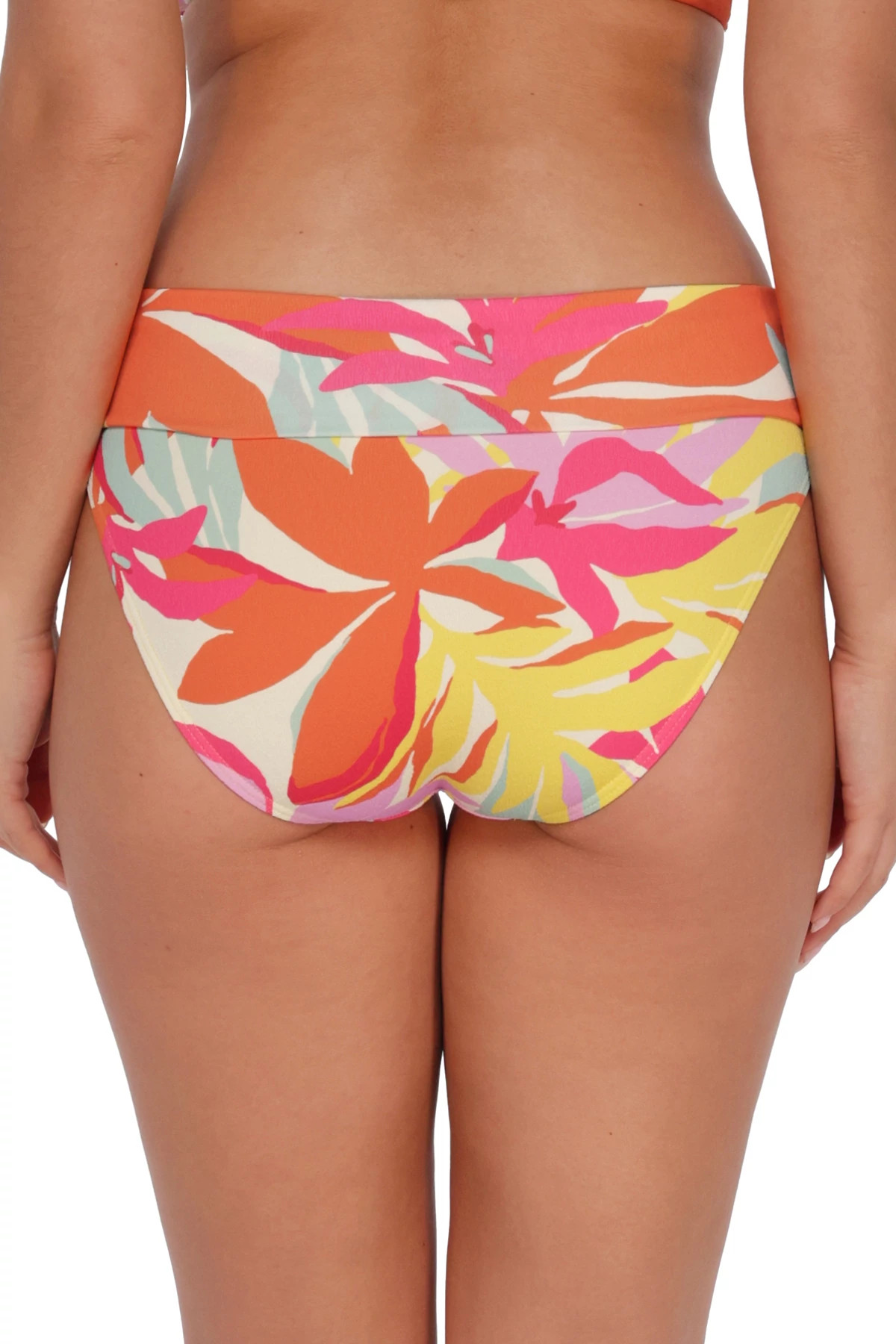 TROPICOLOR CREPE Hannah High Waist Bikini Bottom image number 3