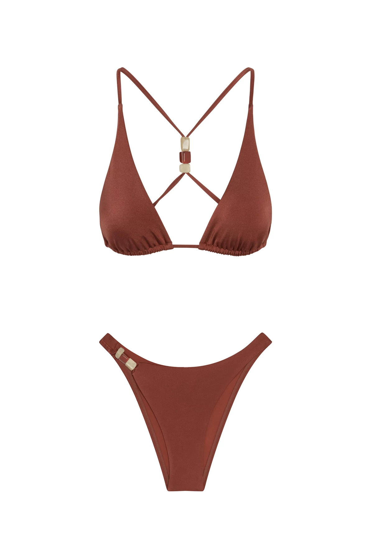 RED OCHRE Terra T-Back Triangle Bikini Top image number 3