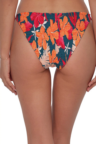 MOONLIT DIP Kali Smocked Tie Side Bikini Bottom