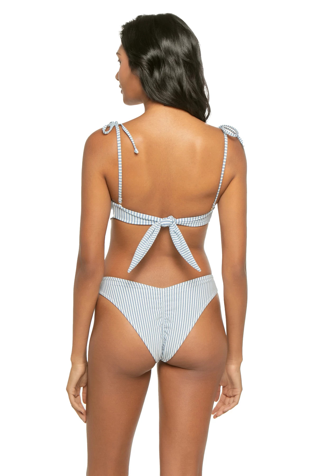 CLASSIC BLUE STRIPE Tori Bandeau Bikini Top image number 2