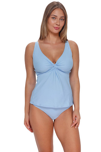 BLUE WHISPER Forever Underwire Tankini Top (D+ Cup)
