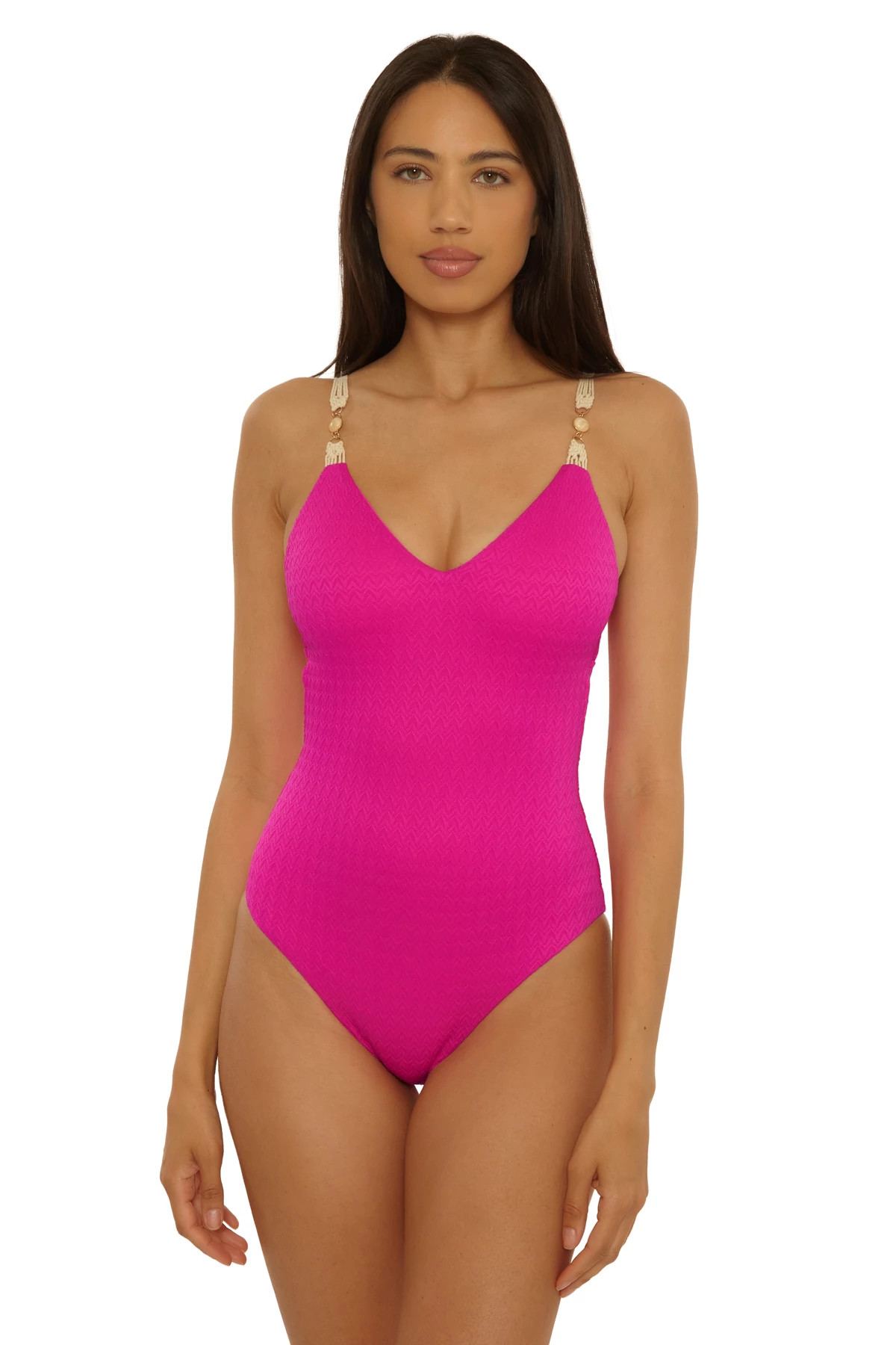 BERRY PINK Sardinia One Piece Swimsuit image number 1