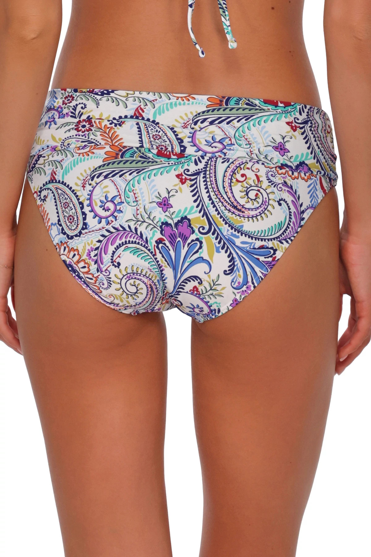 TIDE POOL TWIST Hannah High Waist Bikini Bottom image number 3