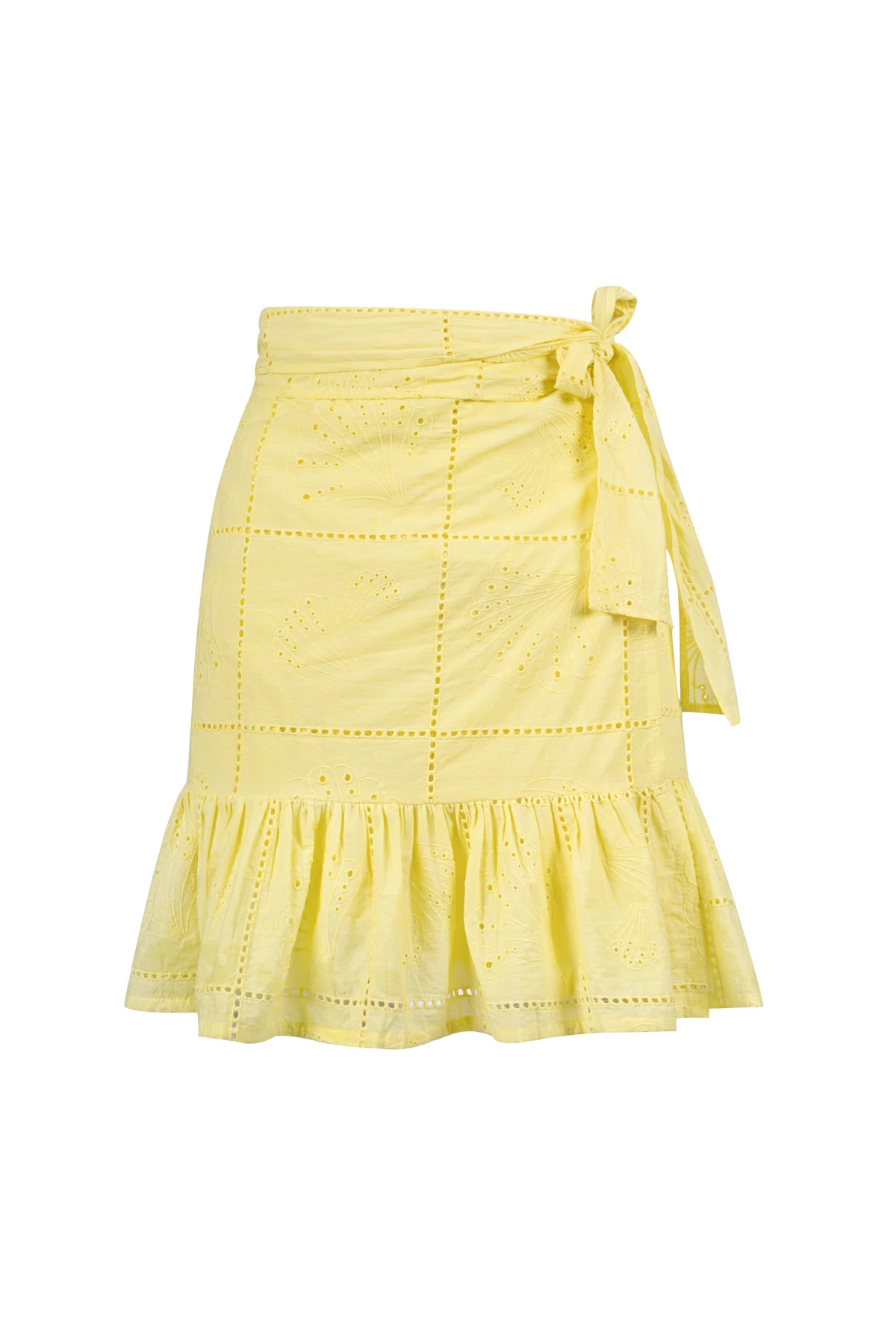 LEMONADE Lemon Shell Eyelet Mini Sarong image number 1