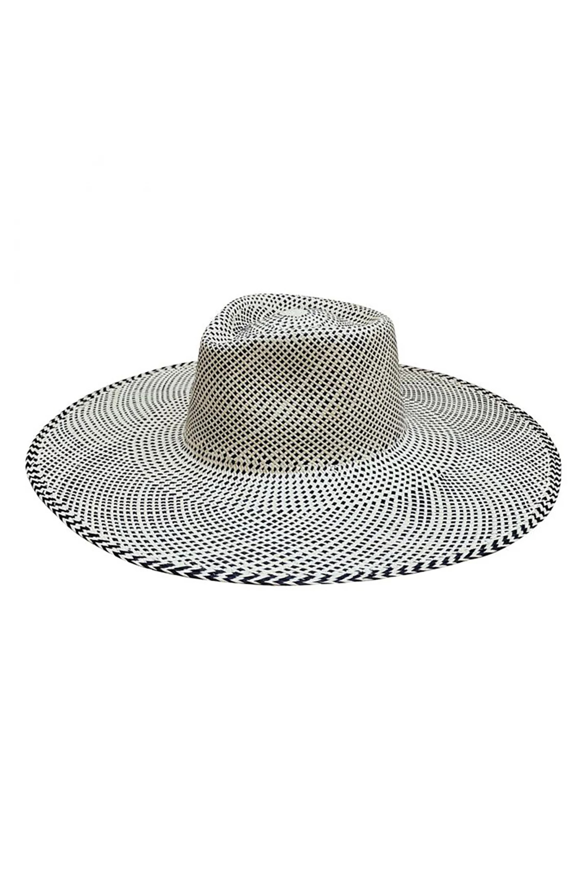 BLACK/NATURAL PRINT Austin Panama Hat image number 2
