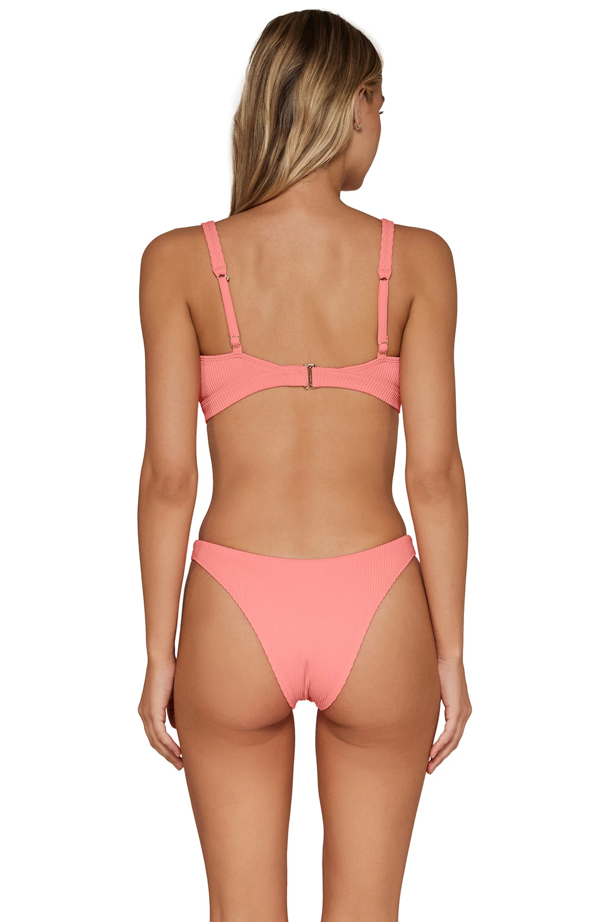 CORAL RIO RIB Paige Bralette Bikini Top image number 3