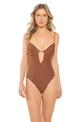 UMBER Dawn Plunge One Piece Swimsuit