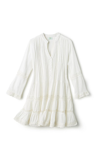 WHITE Cotton Tunic Dress