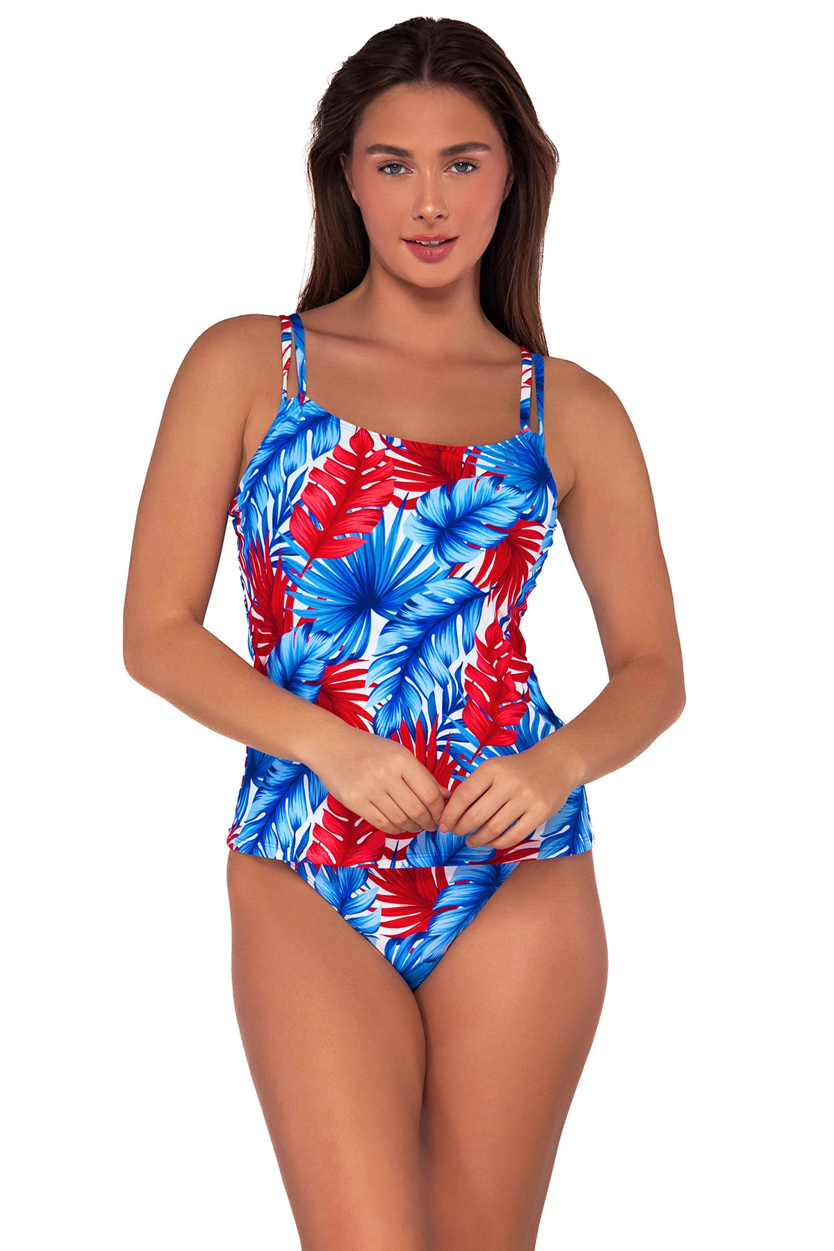 AMERICAN DREAM Taylor Molded Underwire Bra Tankini Top (E-H Cup) image number 1