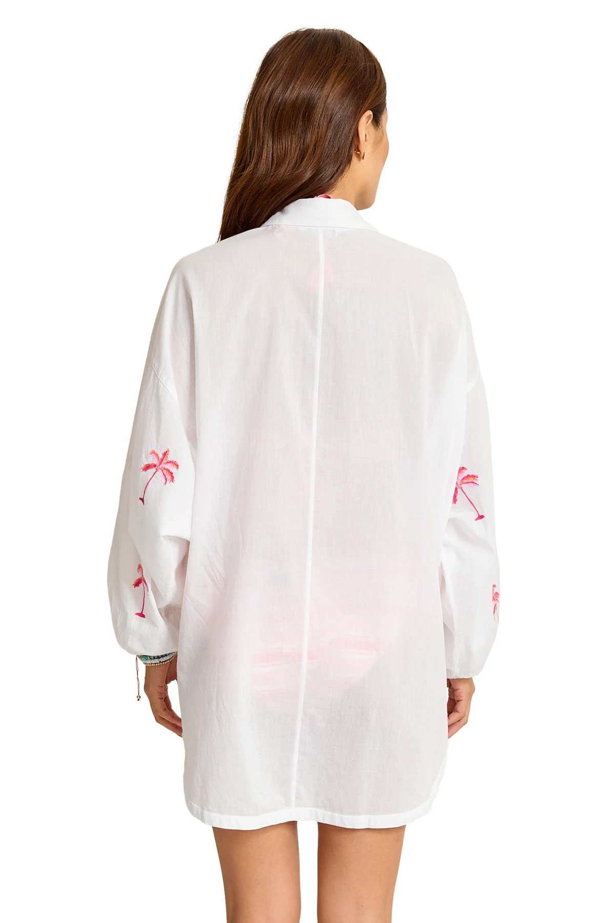 LILAC CHIFFON Embroidered Palm Boyfriend Shirt image number 2