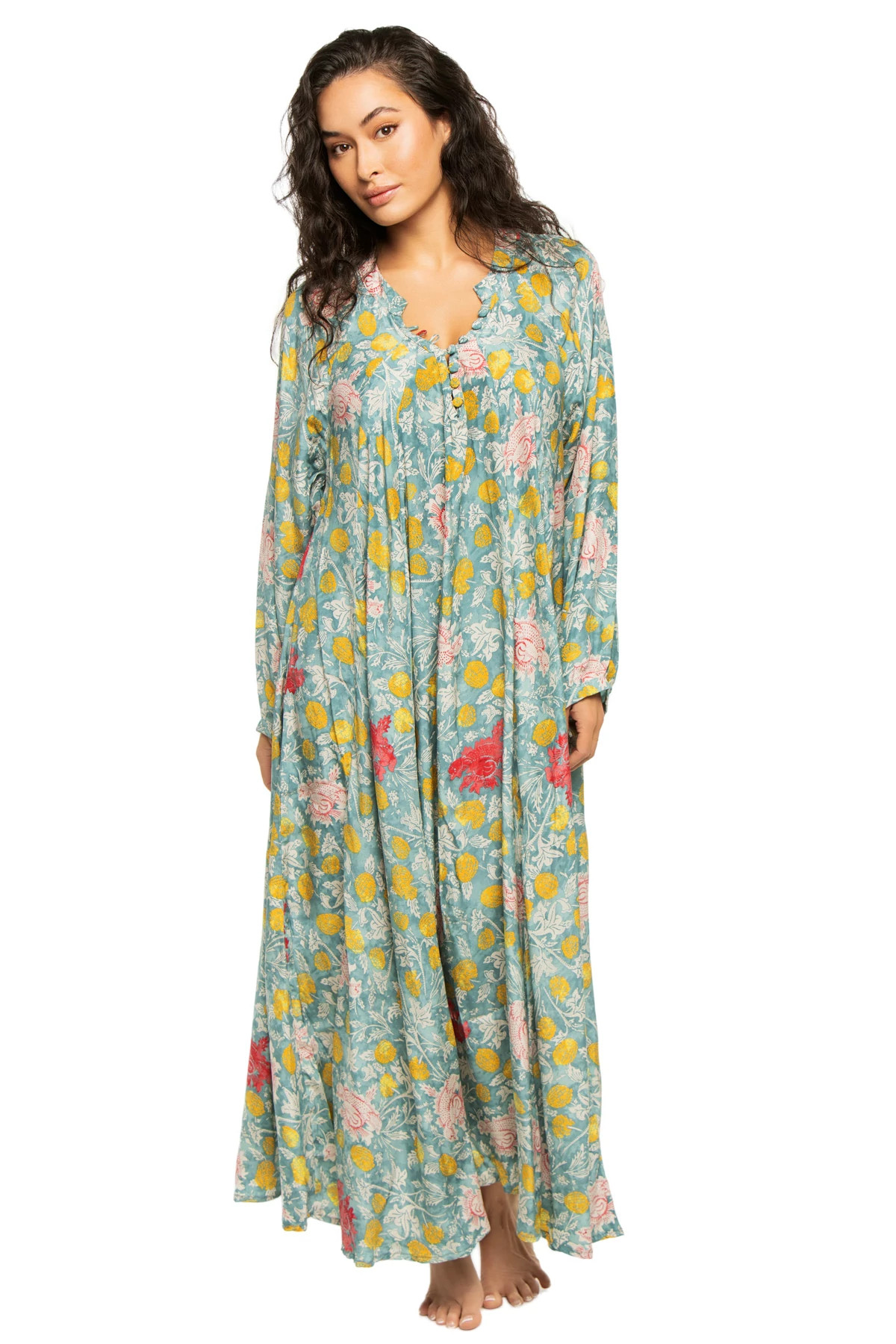 Fiore Silk Maxi Dress image number 1