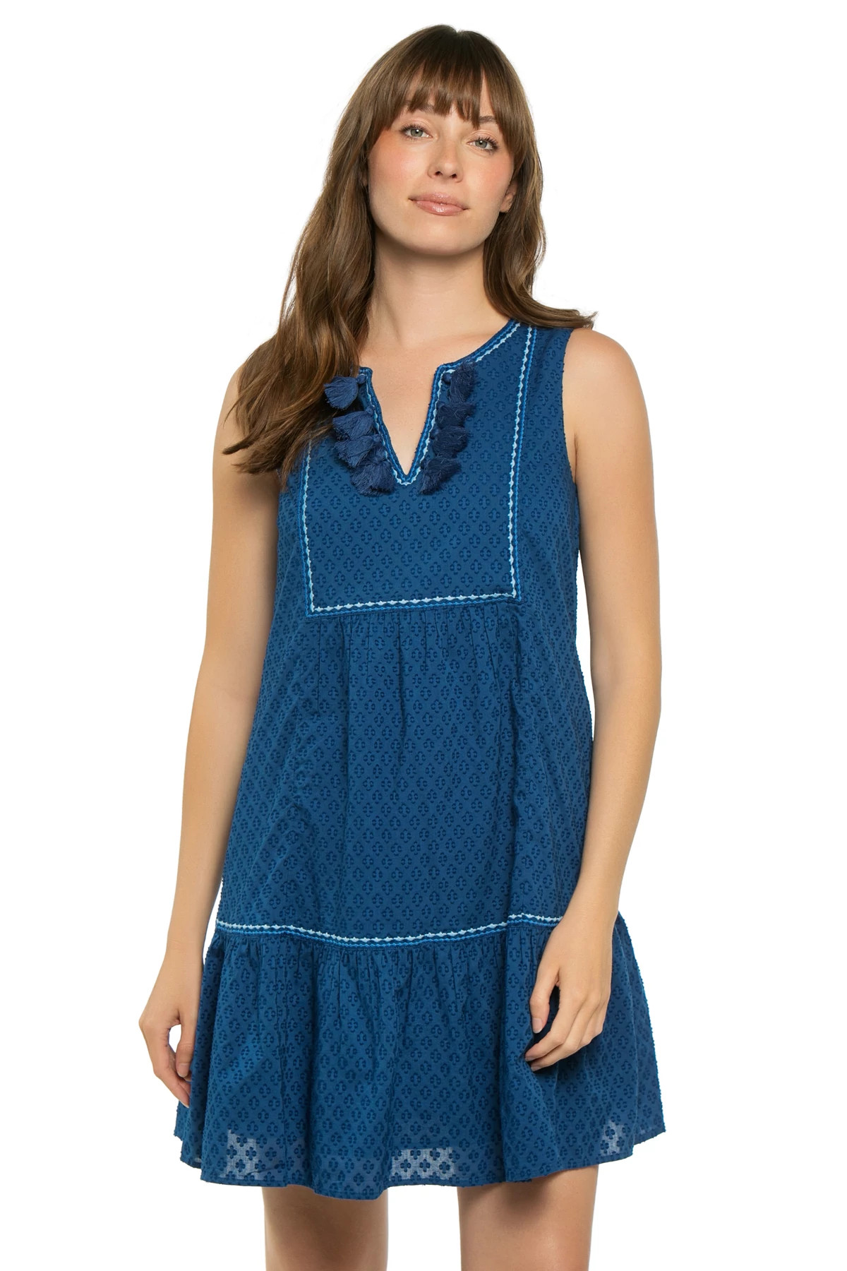 INDIGO TIDE Sleeveless Mini Dress image number 1