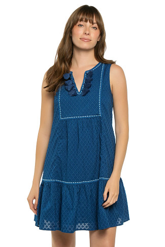 INDIGO TIDE Sleeveless Mini Dress