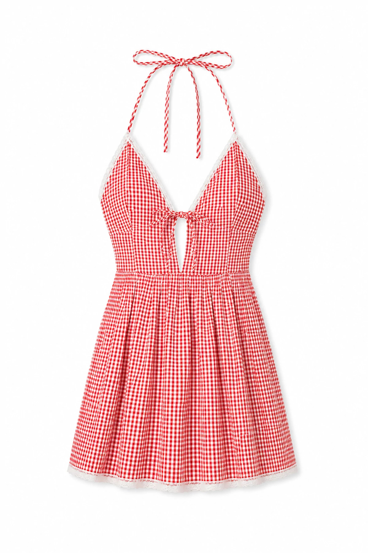 BERRY BRAMBLE Khloe Gingham Cotton Mini Dress image number 3