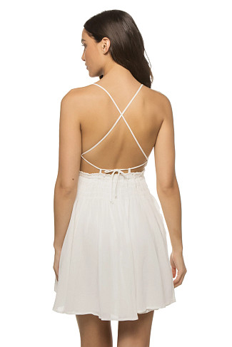 IVORY Plunge Mini Dress