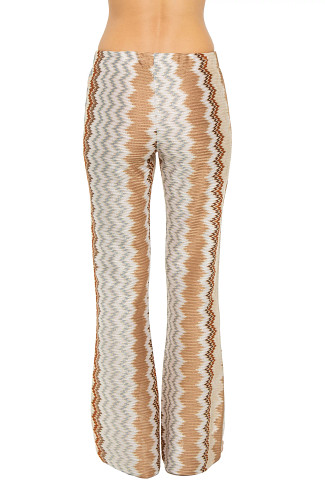 MULTI Viva Metallic Chevron Flare Pants