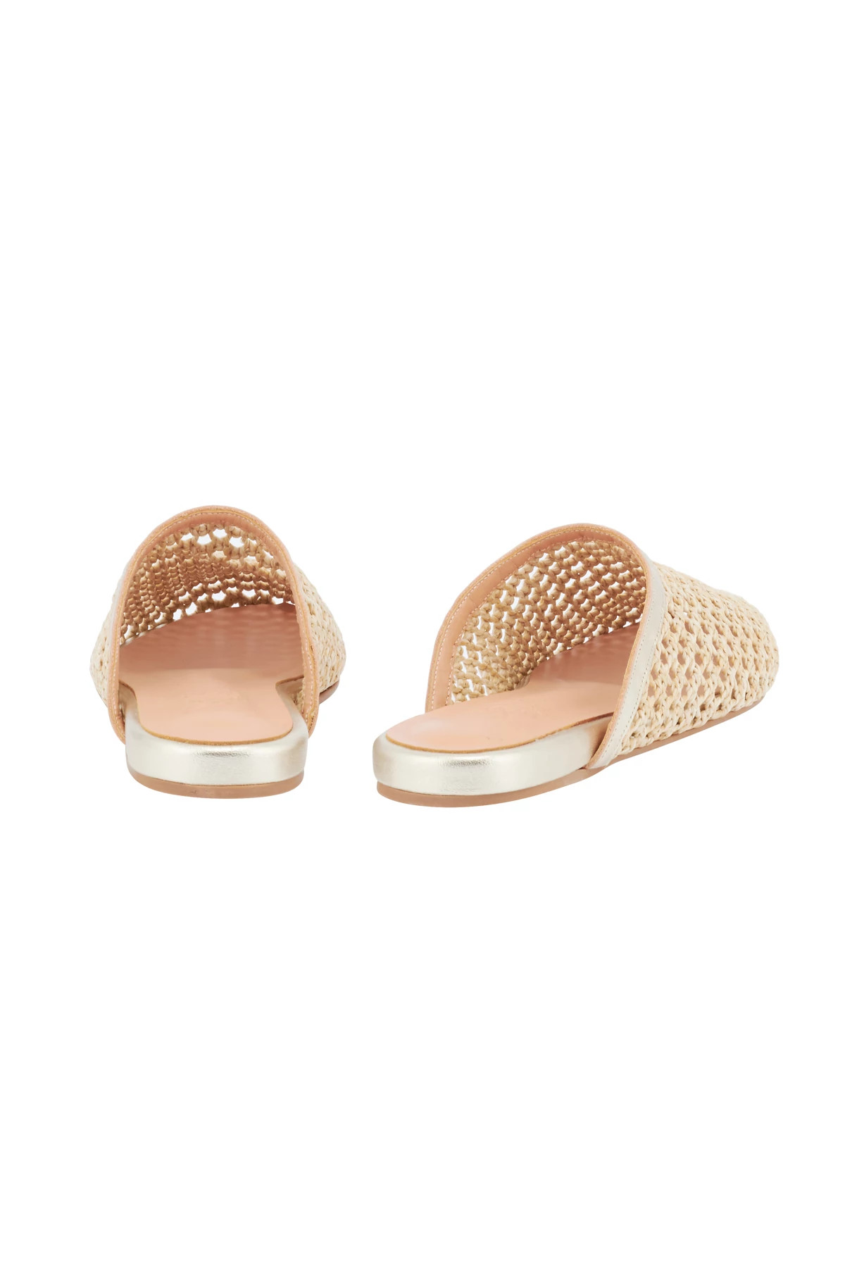 PLATINUM/NATURAL The Slipper Raffia Mule image number 2