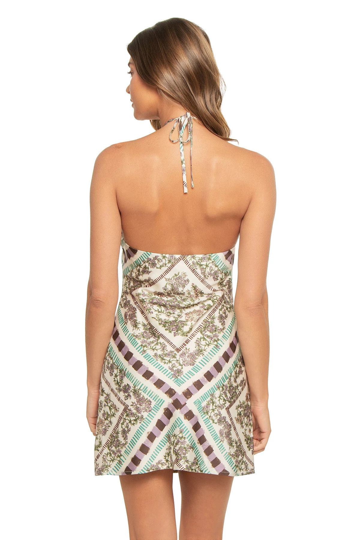 FLORAL Reese Halter Mini Dress image number 2