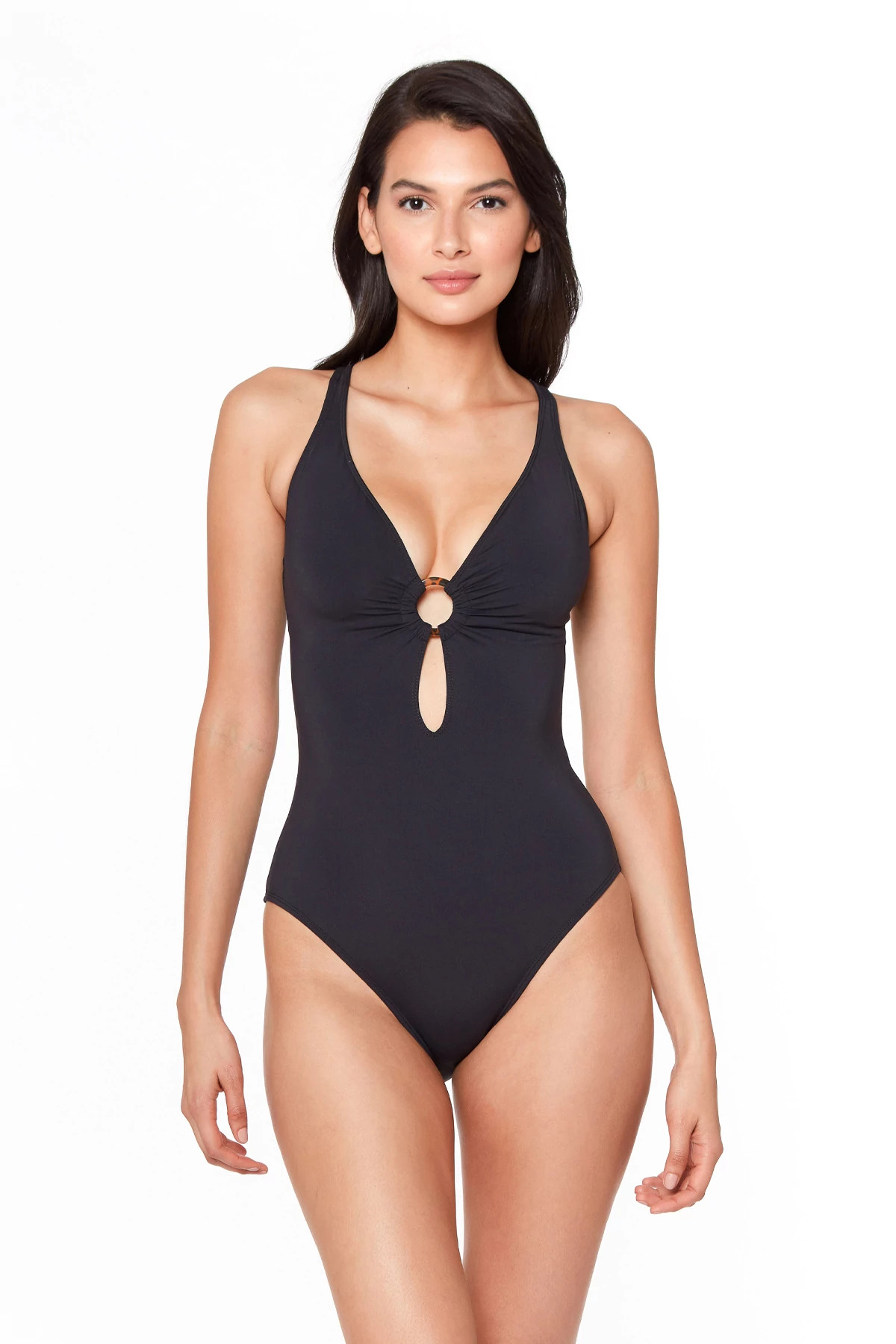 Ring Plunge One Piece Swimsuit image number 1