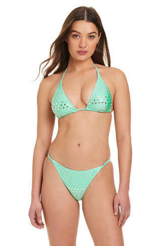 SEAFOAM Heartbreaker Rhinestone Bikini Top