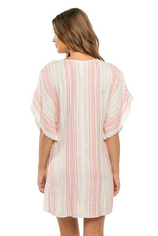 CALIENTE/WHITE Radiance Stripe Tunic
