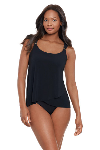 BLACK Dazzle Tankini Top