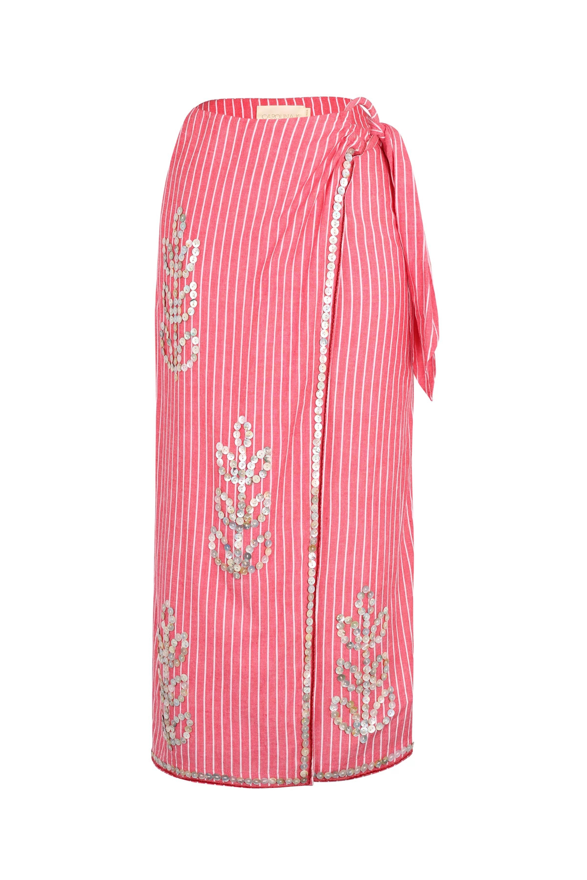 RED STRIPE Loren Midi Skirt image number 4