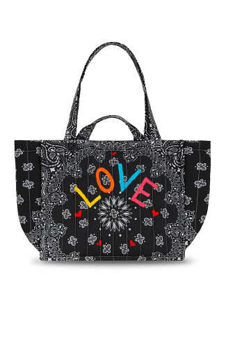 ALL BLACK Cabas Quilted Tote Bag