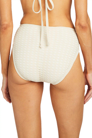 ECRU Crochet Tab Side Hipster Bikini Bottom