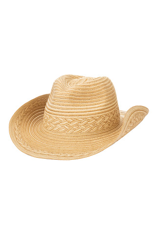 NATURAL Mixed Braid Cowboy Hat