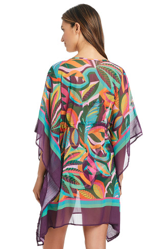 MULTI Tropical Print Sheer Caftan