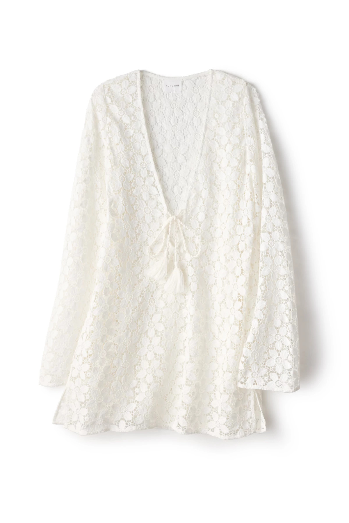 WHITE Rosie Floral Lace Mini Dress image number 3